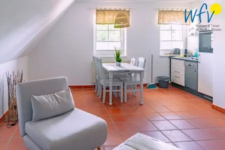 Küche / Küchenzeile Ferienhaus am Gutspark Dranske Ferienwohnung Strandkamille