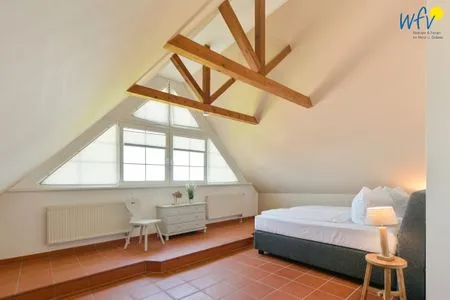 Schlafzimmer Ferienhaus am Gutspark Dranske Ferienwohnung Sonnenstrahl