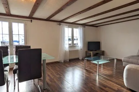 Living room Ferienwohnung im Hotel Arvenbüel