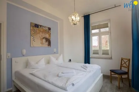 Schlafzimmer Villa Sanssouci Ferienwohnung Muschelbank