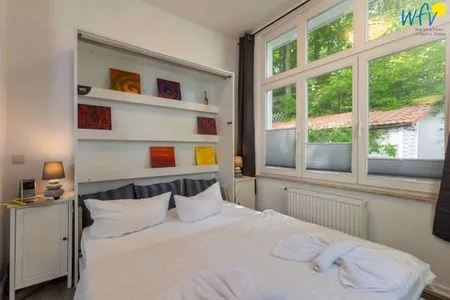 Schlafzimmer Villa Sanssouci Ferienwohnung Sanddorn