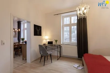 Schlafzimmer Villa Sanssouci Ferienwohnung Kirschblüte