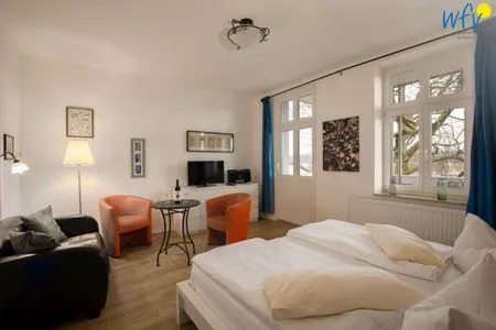 Wohnzimmer Villa Sanssouci Ferienwohnung Heckenrose