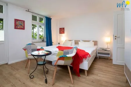 Schlafzimmer Villa Sanssouci Ferienwohnung Strandläufer
