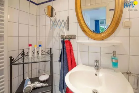 Badezimmer Villa Sanssouci Ferienwohnung Strandläufer