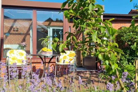 Terrasse Haus Feldmann Bungalow Fürstenflügel