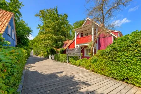 Hauptansicht Dünenhaus Ückeritz UnserUsedom.de FeWo ca.40qm mit Parkplatz, direkt am Strand. 6/2