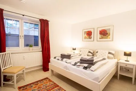 Schlafzimmer Strand Residenz Ferienwohnung "Strandruh"