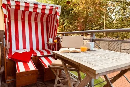 Balkon Strand Residenz Ferienwohnung "Strandruh"
