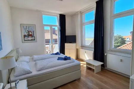 Schlafzimmer Haus Carl Stegmann Ferienwohnung FADAMA-HIN