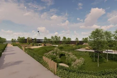 Enkhuizer Strand Chalet Strandpanorama Zweite Reihe mit Zaun Haus Nr. 203 Enkhuizen / IJsselmeer - 