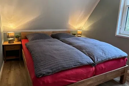 Schlafzimmer Haus Likedeeler Ferienwohnung 2