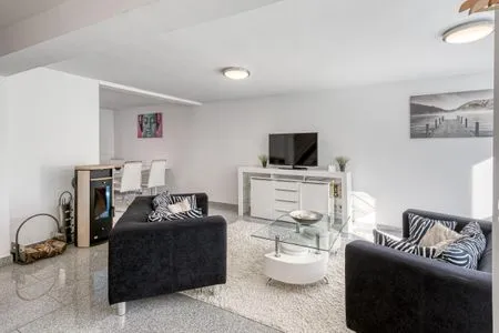 Ferienhaus Seehus Malchow Blick in das Wohnzimmer  Seehus