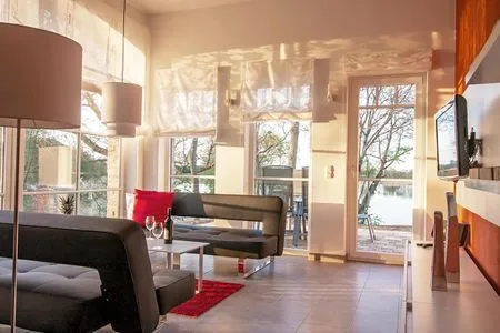 Ferienwohnung Fischadler Blick in den Wohnbereich  Fischadler