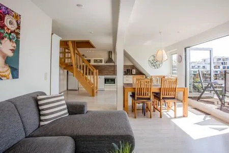 Ferienwohnung MüritzAusblick Waren (Müritz) - Wohnzimmer mit sehr schönem Ausblick  MüritzAusblick