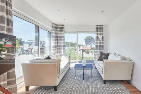 Wohnzimmer Hafenglück - mit Balkon & außergewöhnlichem Hafenblick