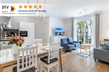Wohnzimmer Bernsteinquartier, Whg. 11.84 "Strandlust"