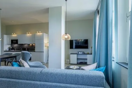 Ferienwohnung Panorama-Utkiek Seefahrtschule Wustrow mit offenen Wohnbereich  Panorama-Utkiek