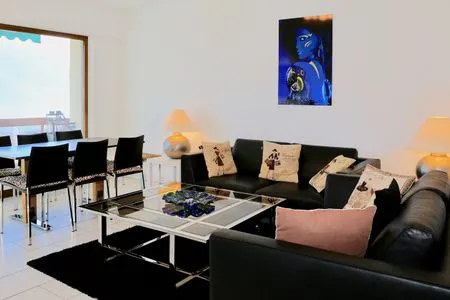 Wohnzimmer Ferienwohnung D28