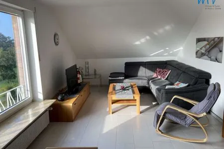 Wohnzimmer Ferienhaus Kiebitzdelle-Leegde 10 Ferienwohnung Backhaus