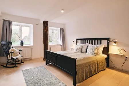 Schlafzimmer mit Doppelbett (160x200cm) Ferienhaus Reethus Koppelkiek