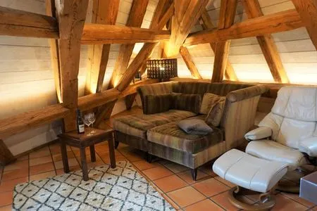 Wohnzimmer Ferienwohnung Am Klosterhof