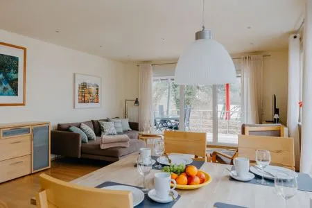 Wohnzimmer Ferienhaus Hilde am Wald