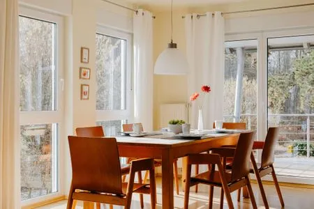 Wohnzimmer Ferienhaus Emil am Wald
