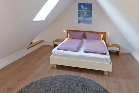 Schlafzimmer in der Ferienwohnung Bi a Maln in Nebel auf Amrum Haus Nordlicht Ferienwohnung *Bi a Maln*