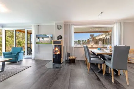 Wohnzimmer Relax Bungalow Strandperle