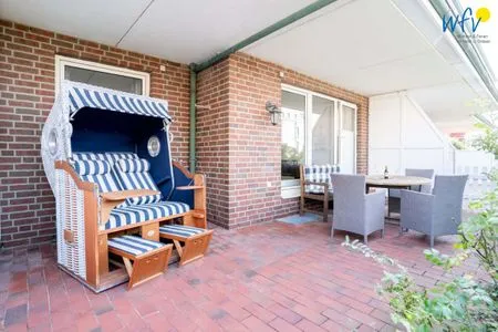 Terrasse Haus Strandblick Ferienwohnung 3