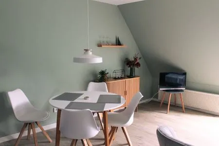 Wohnzimmer Hus op de Wurth Ferienwohnung seaside sixteen