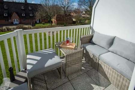 Balkon Hus op de Wurth Ferienwohnung Ruheinsel