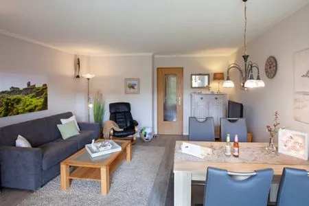 Wohnzimmer Hus op de Wurth Ferienwohnung Austernfischer