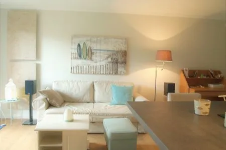 Wohnzimmer Hus op de Wurth Ferienwohnung Deichblick