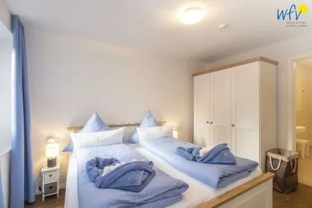 Schlafzimmer Haus Flinthörnweg Ferienwohnung Flinthome