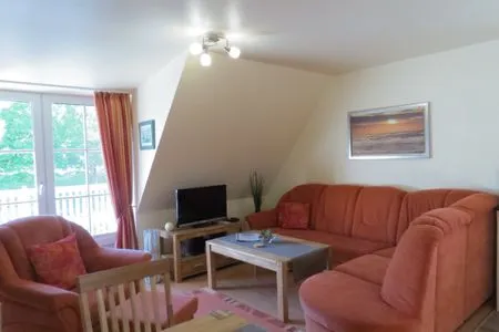 Wohnzimmer Seeschlößchen Ferienwohnung 7