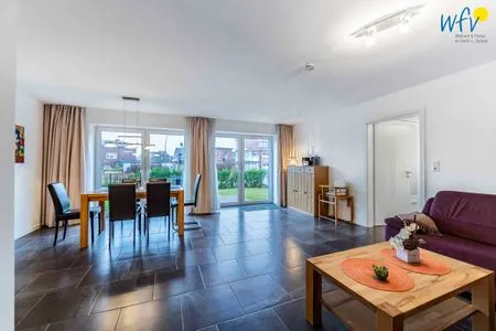 Wohnzimmer Haus Dünenrose Ferienwohnung Arielle
