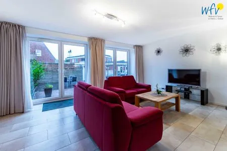 Wohnzimmer Haus Dünenrose Ferienwohnung Octopus