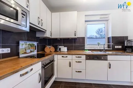 Küche / Küchenzeile Haus Inseltraum Borkum Ferienwohnung Wave