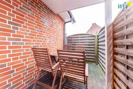 Terrasse Huus an de Tune Ferienwohnung Kiwitt