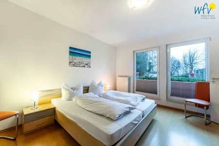 Schlafzimmer Huus an de Tune Ferienwohnung Pyrola
