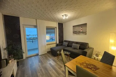Wohnzimmer Ferienwohnung im Haus Nordland App 106 (Hund)