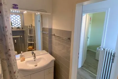 Badezimmer Ferienwohnung Strandblick