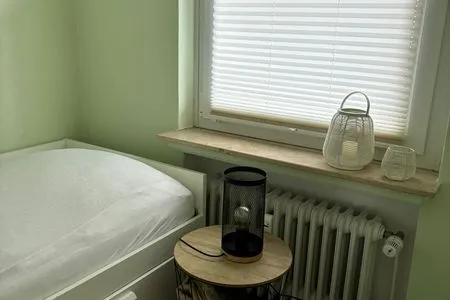 Schlafzimmer Ferienwohnung Strandblick