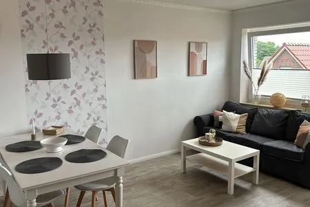 Wohnzimmer Ferienwohnung Strandblick