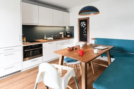 Küche / Küchenzeile Apartment 7/7 EG barrierefrei - überdachte Terrasse