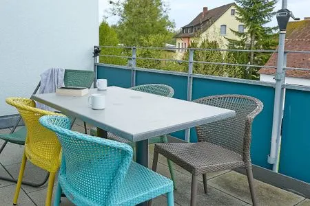 Balkon EntdeckerFERIEN Apartment Bergblick mit großem Balkon 7/7 DG