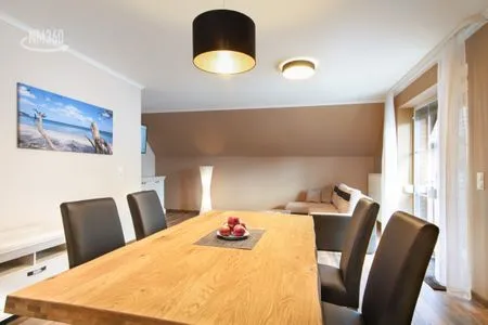 Wohnzimmer Wohnung 5 - Suite Tyr - mit großem Balkon