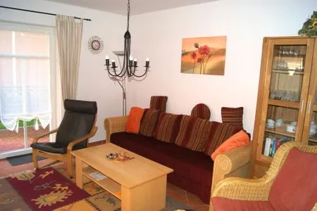 Wohnzimmer Ferienwohnung Fledderweg 23a